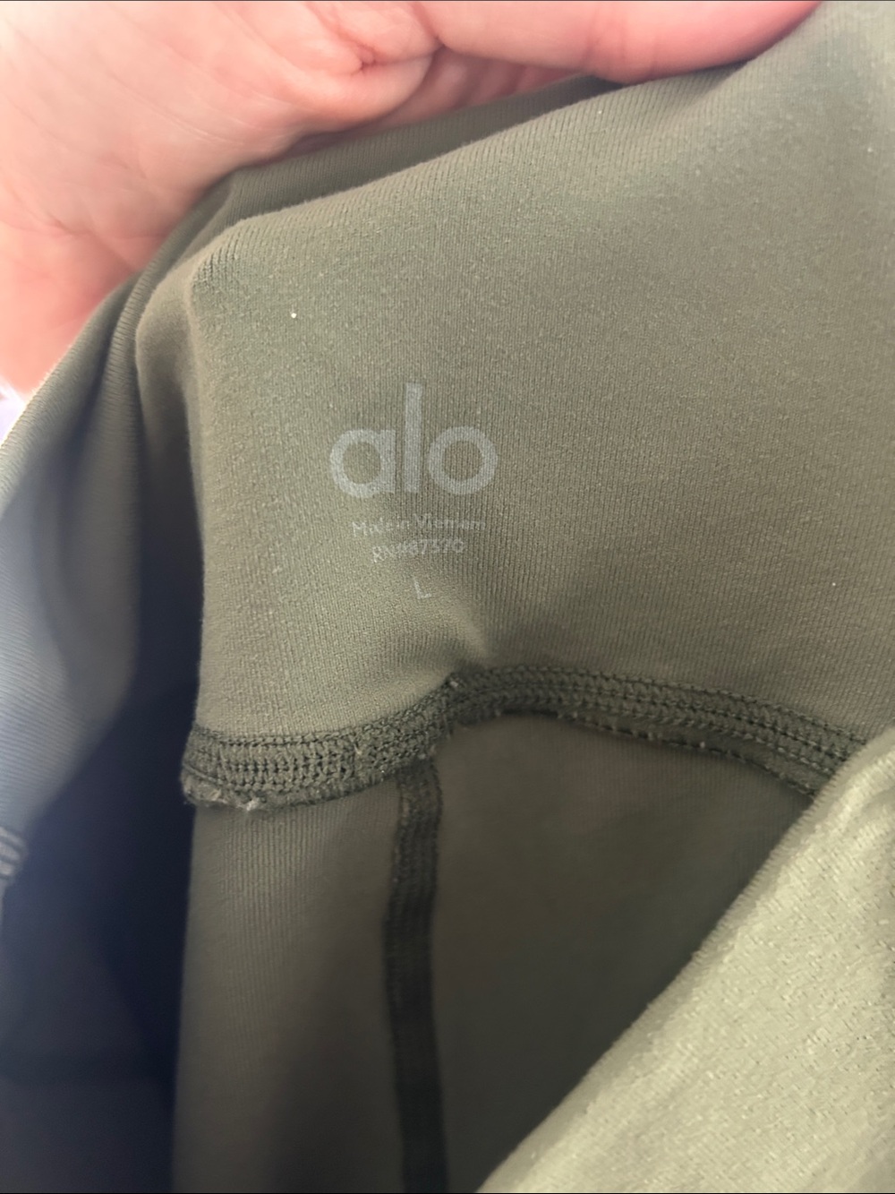 Alo Green Moto style legging high waisted - Picture 5 of 6